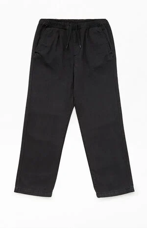 Black Sylas Drawstring Trousers image number 1
