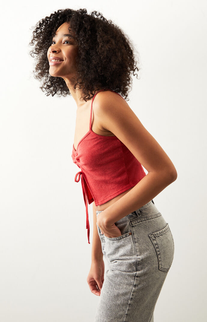Cinched Flecked Cami Top