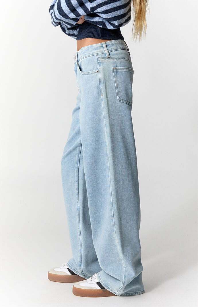 Pacsun Casey Low Rise Baggy Jeans Light Indigo Washed