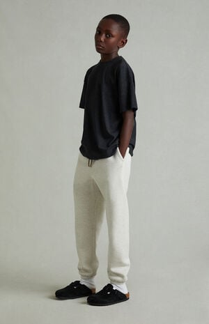 Kids Heather Oatmeal Classic Sweatpants image number 2