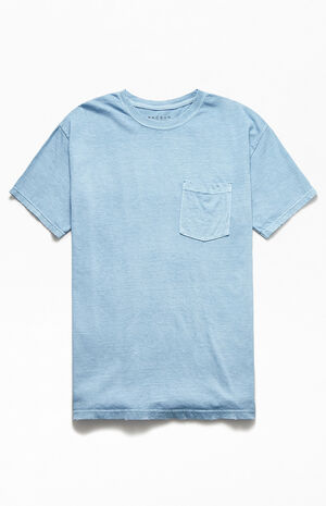 Blue Vintage Wash Pocket T-Shirt Blue Vintage Wash Pocket T-Shirt image number null