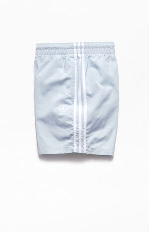 Recycled Blue 3-Stripes 16" Swim Trunks image number 3