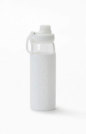 White Squad Glass Water Bottle image number 1