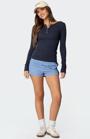 Helaine Waffle Henley T-Shirt image number 2