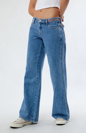 By PacSun Medium Indigo 76 Low Rise Baggy Jeans image number 2