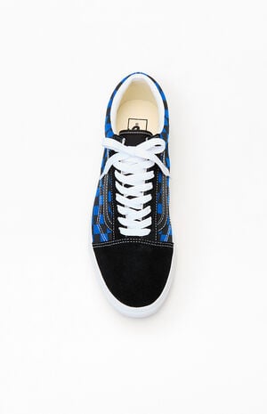 Black & Blue Canvas Old Skool Shoes image number 5