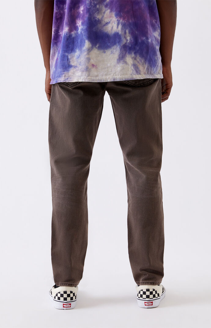 Brown Slim Taper Jeans