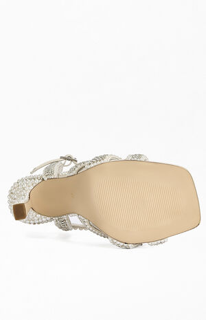 Women's Elara Ivory Pearl Sandal Heels image number 5