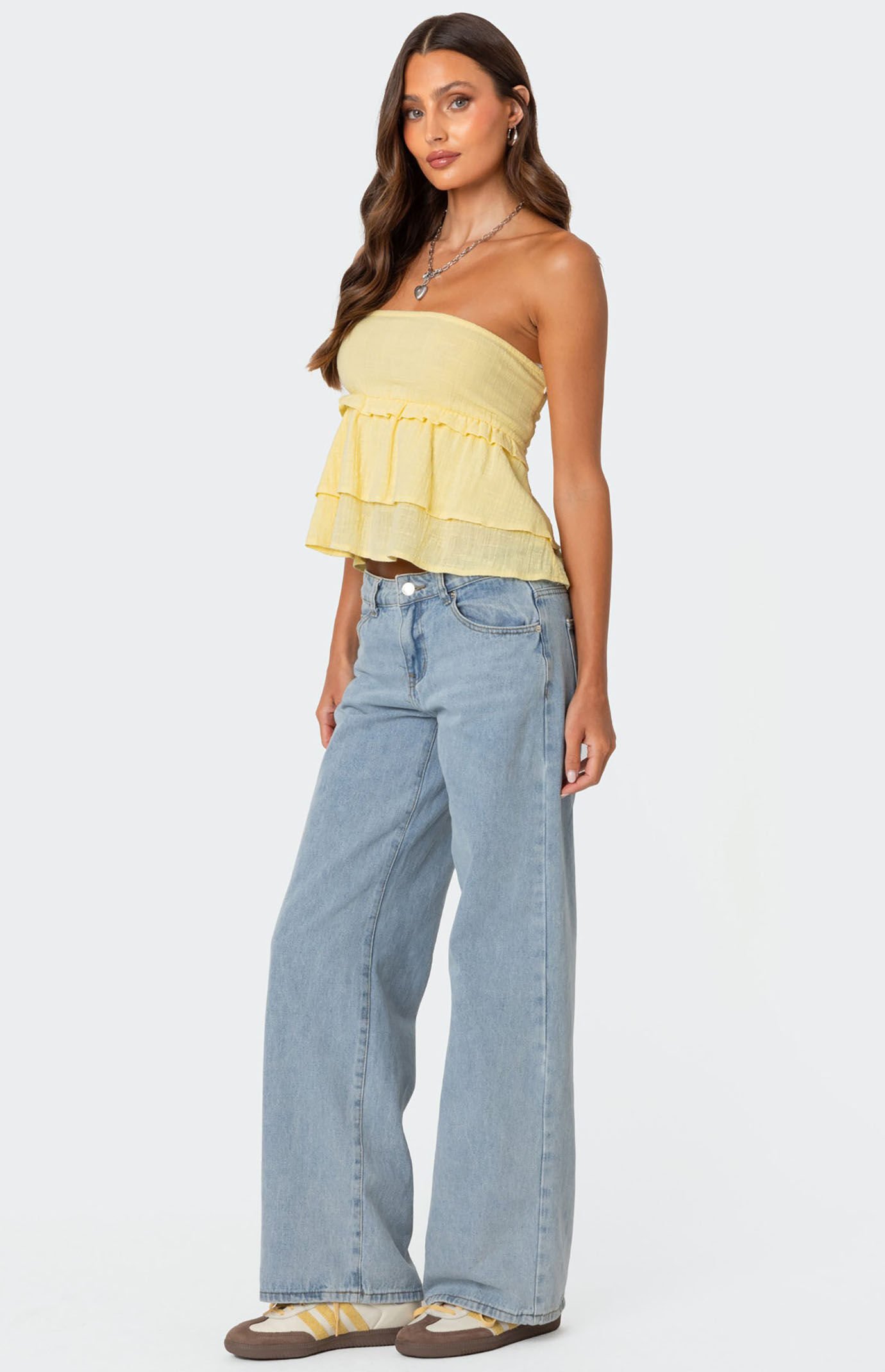 トップス laubeblanc Balloon peplum Tops Balloon peplum Tops – L'AUBE BLANC