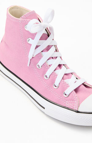 Kids Pink Chuck Taylor All Star High Top Shoes image number 6