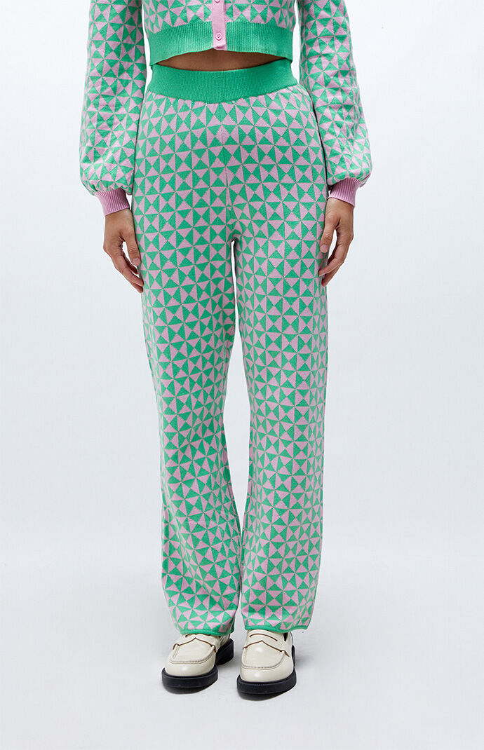 Another Girl Organic Geo Knit Trousers | PacSun