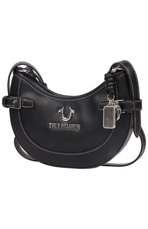 Black Blake Smooth Belted Hobo Bag image number 3