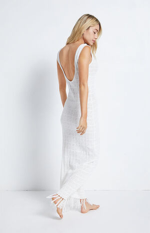 Eco Fringe Knit Maxi Dress image number 3
