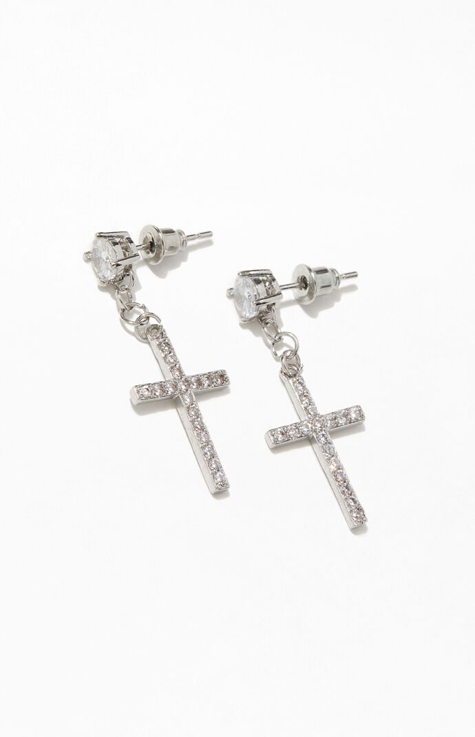 Stud Cross Earrings