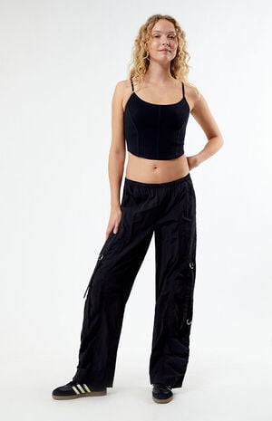 Ruched Low Rise Pull-On Pants