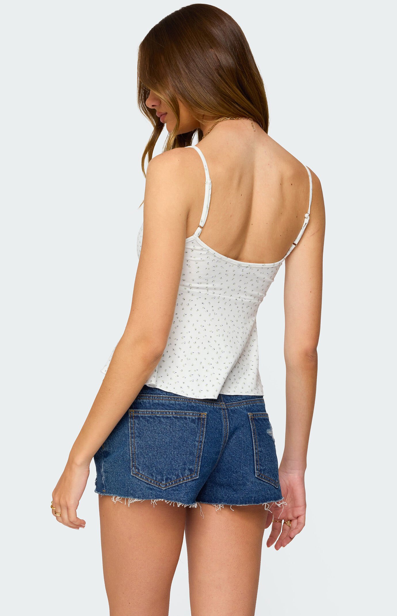 Edikted Kelli Floral Babydoll Tank Top