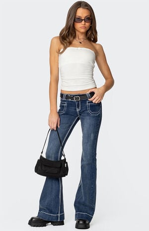 Amarelle Lacey Gathered Tube Top image number 1