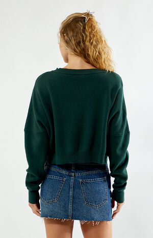 Miami Hurricanes Ivy Knit Cropped Sweater image number 4