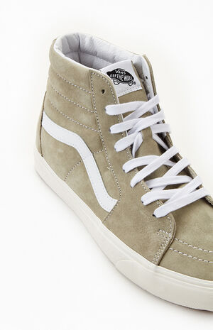 Moss Gray UA Sk8-HI Pig Suede Shoes image number 6