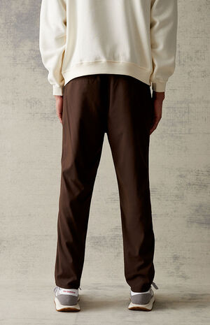 Stretch Brown Slim Trousers image number 4