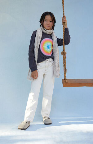 Eco Off White Straight Leg Jeans image number 1