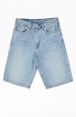 Light Blue 470 Baggy Jean Shorts image number 1