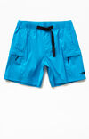 Blue Classic V Belted Shorts Blue Classic V Belted Shorts image number null