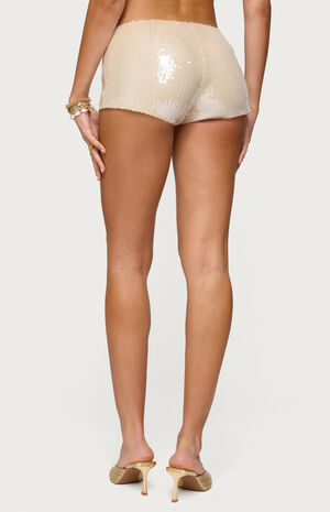 Roxey Sequin Micro Shorts image number 3