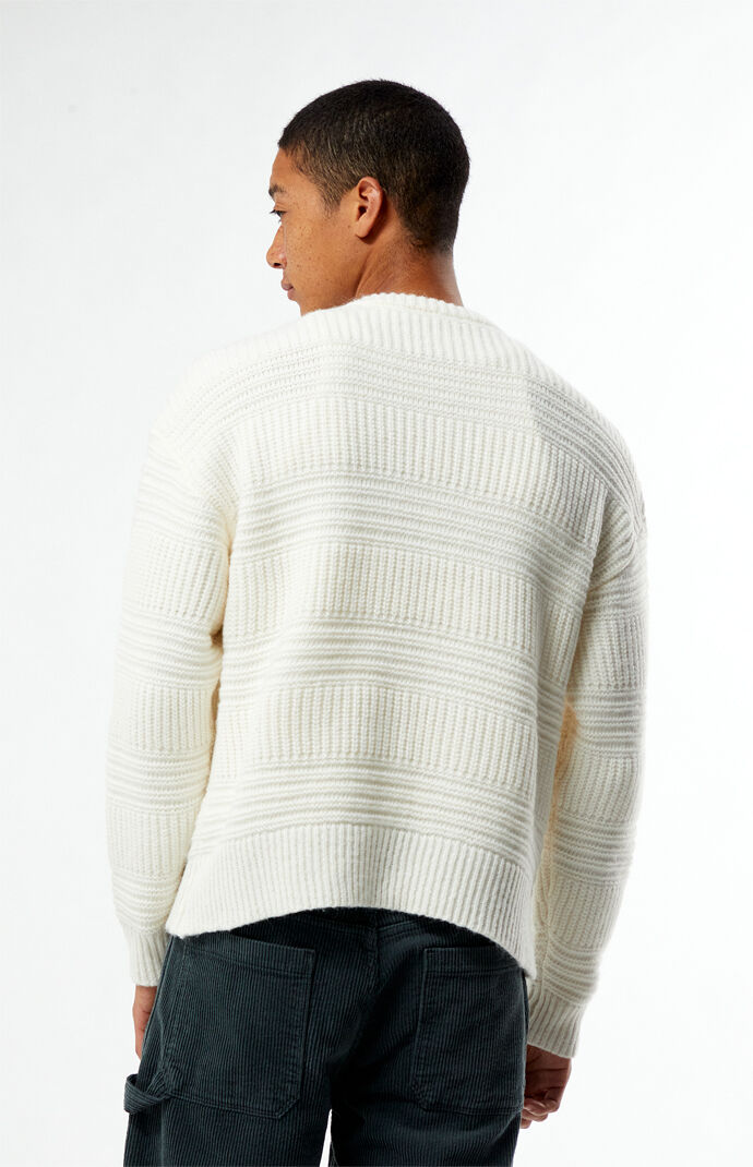 Pacsun Cream Allan Jacquard Crew Neck Sweater | Pacsun