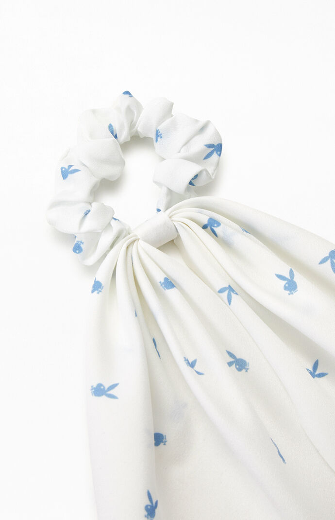 By PacSun Blue & White Bunny Flowy Scrunchie
