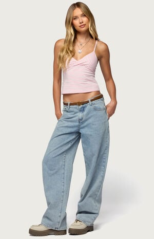 Emilea V Neck Striped Tank Top image number 4