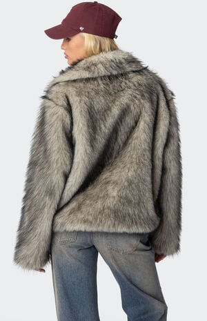 Mob Wife Faux Fur Jacket image number 5