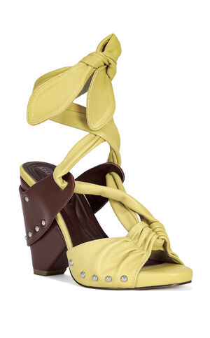 Women's Aruba Yellow Block Sandals image number 2