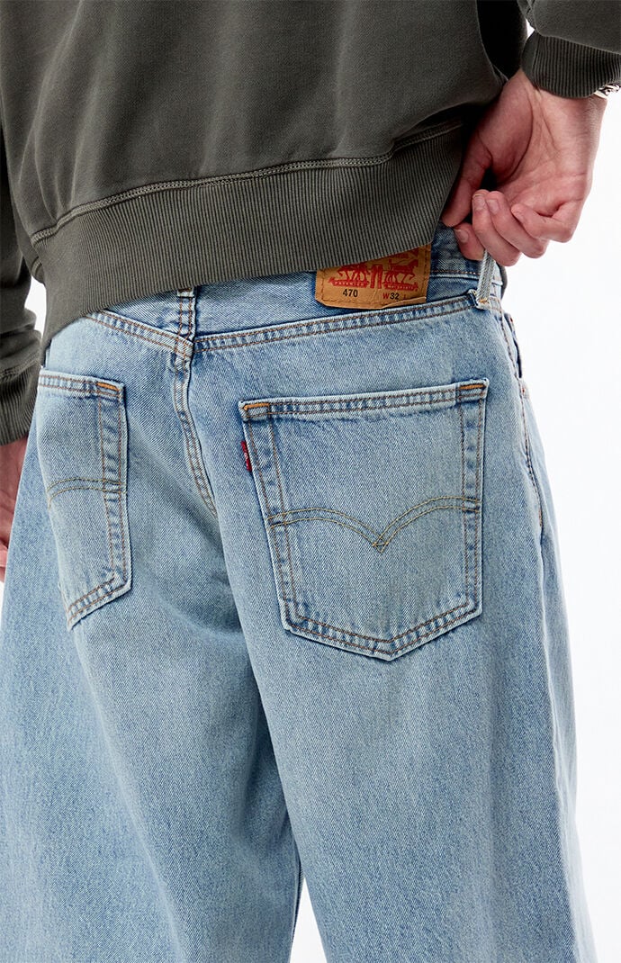 Levi's Men's 470 Baggy Jean Shorts - Light Wash | Pacsun