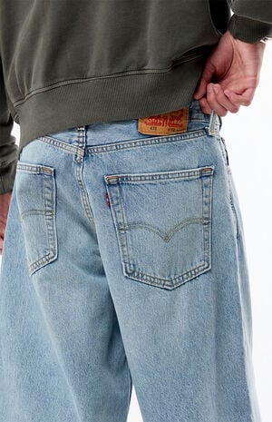 Light Blue 470 Baggy Jean Shorts image number 5