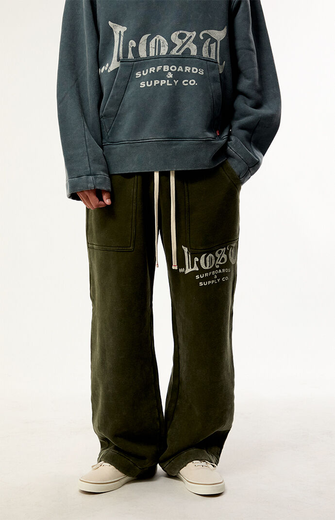LOST Kanga Wide Leg Fleece Sweatpants