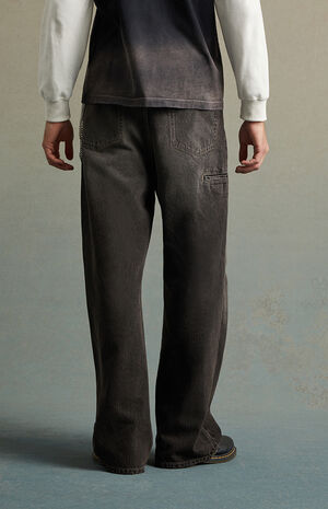 Black Chain Extreme Baggy Jeans image number 4