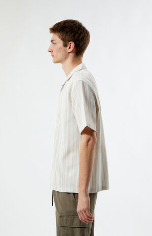 Weave Stripe Woven Camp Shirt image number 3