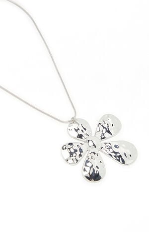 Mega Metal Flower Pendant Necklace image number 2