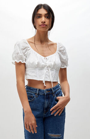 Eyelet Bustier Top image number 1