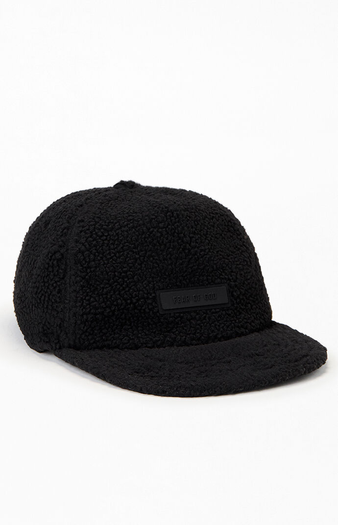 Fear of God Jet Black Sherpa Fleece Baseball Hat