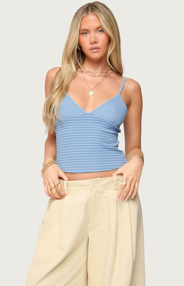Edikted Hemsley Striped Ribbed Tank Top