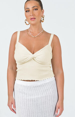 Eco Ivory Dalma Twist Tank Top image number 2