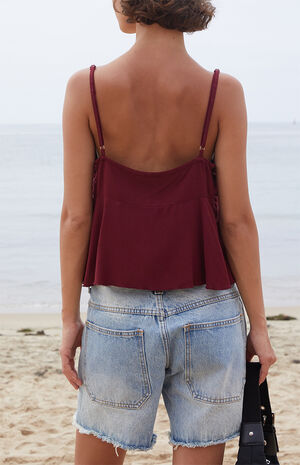 Burgundy Tiffany Tank Top image number 3