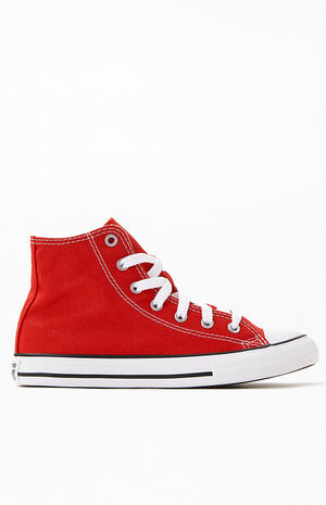 Kids Red Chuck Taylor All Star High Top Shoes image number 1