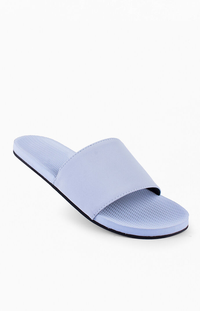 Light Blue ESSNTLS Slide Sandals