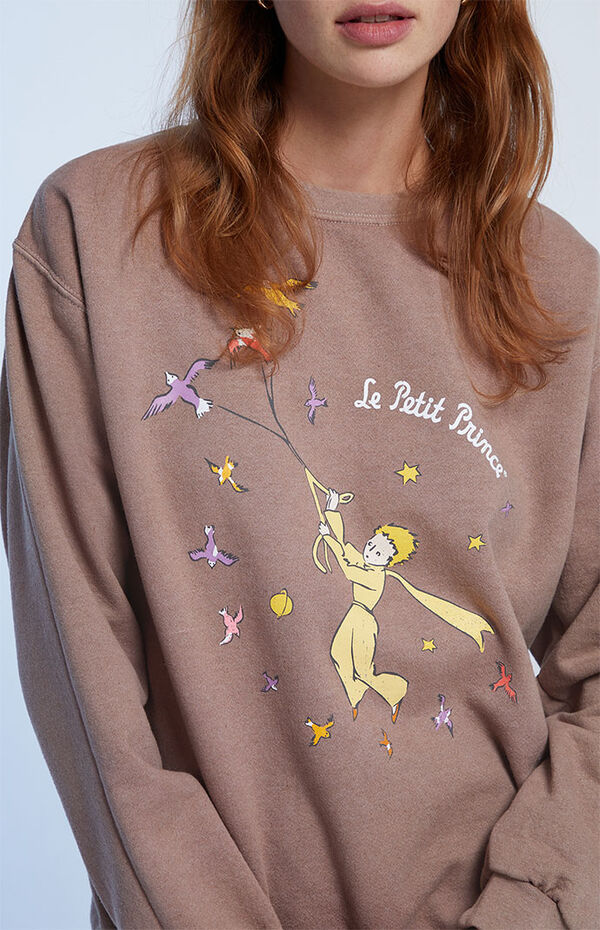 Little Prince Bird Oversized Crew Neck Sweatshirt PacSun