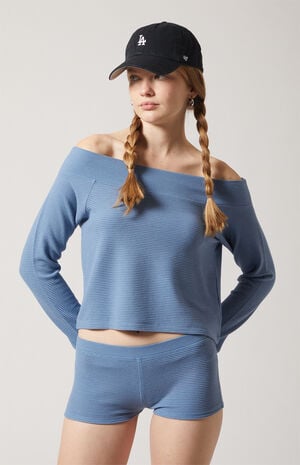 Active Aspen Waffle Knit Quinn Micro Shorts image number 2