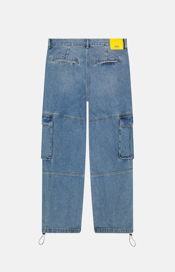 WeSC America Inc Medium Blue Baggy Denim Cargo Pants