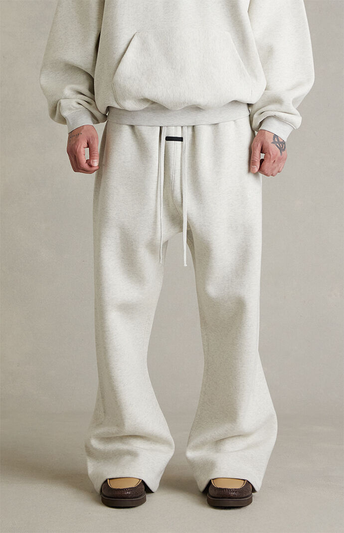 Fear of God ESSENTIALS Oatmeal Heather Signature Classic Flare Sweatpants